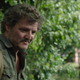 Joel looks on happily as Ellie feeds a giraffe in a moment from HBO's The Last of Us.